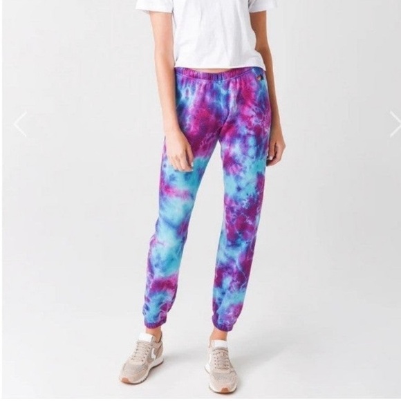 Aviator Nation Hand Dyed Tie-Dye Loungewear Sweatpants - Picture 1 of 6